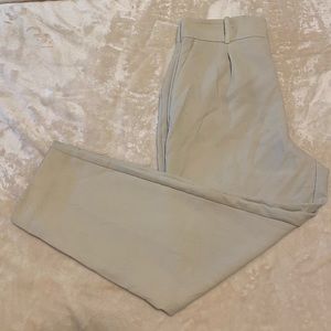 Zara Cream High-waisted Pants